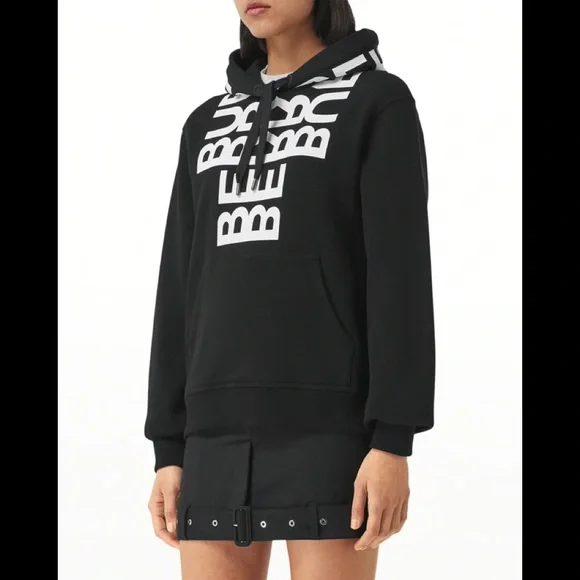 Burberry New wTags Poulter Drawstring Typographic Kangaroo Hoodie Multiple Sizes - Picture 5 of 5
